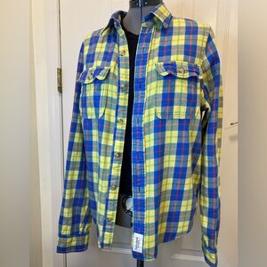 Abercrombie & Finch flannel button down long sleeve shirt unisex medium